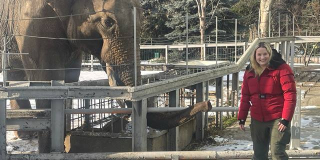 14 січня Миколаївський зоопарк відвідала Ніколь Шервінські (Nicole Scherwinski)